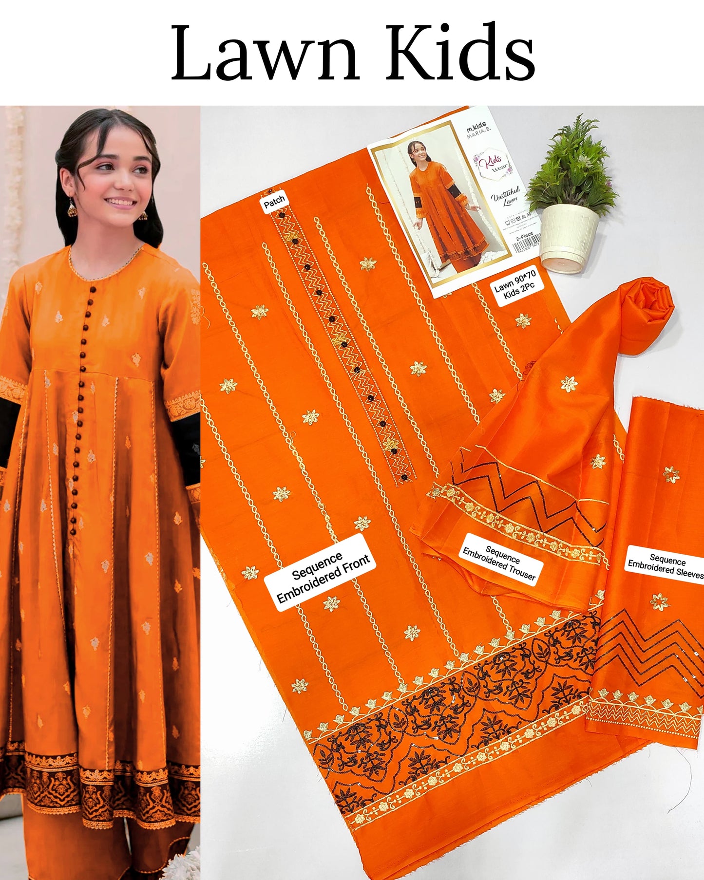 Kids Luxury Lawn 2pc