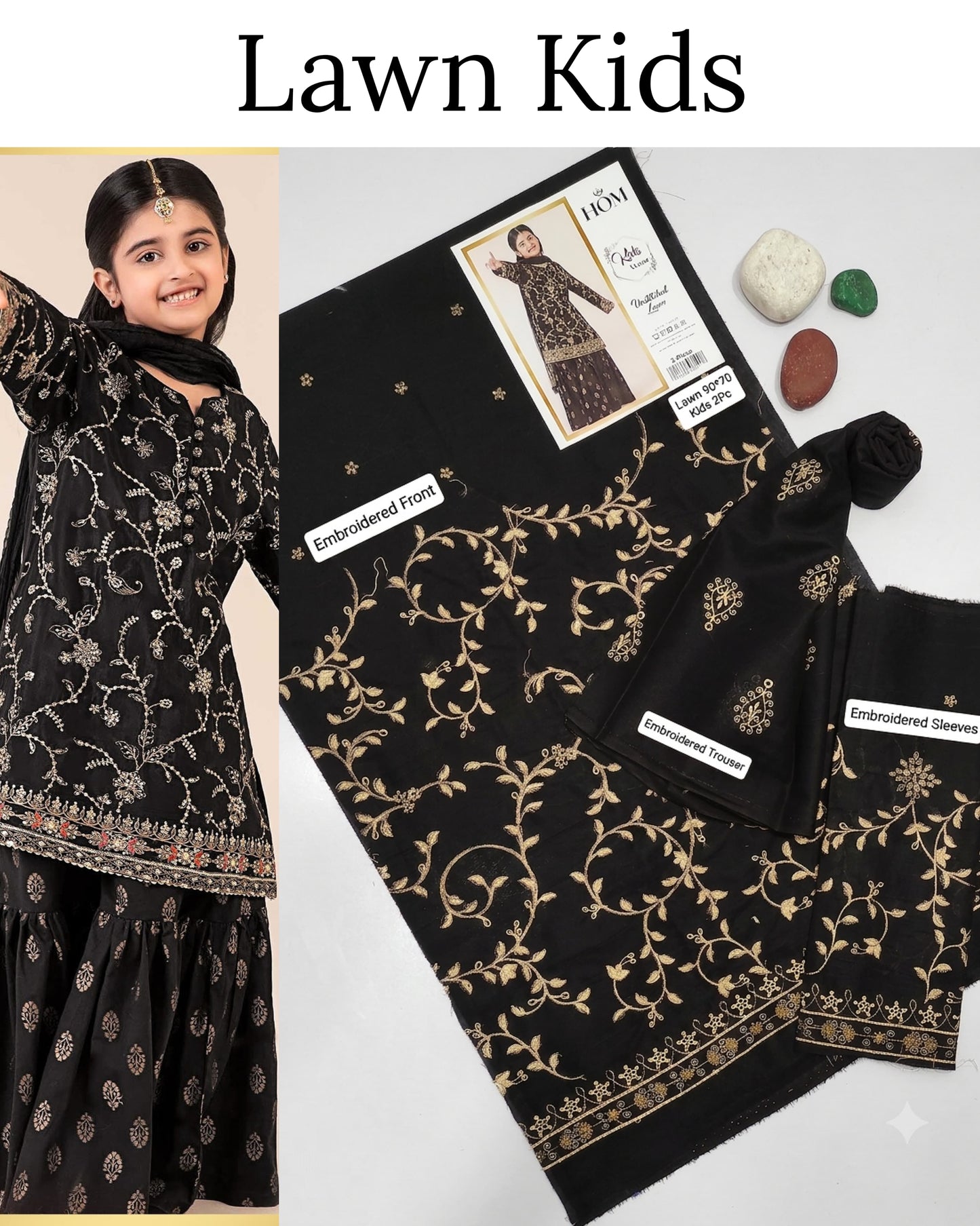 Kids Luxury Lawn 2pc