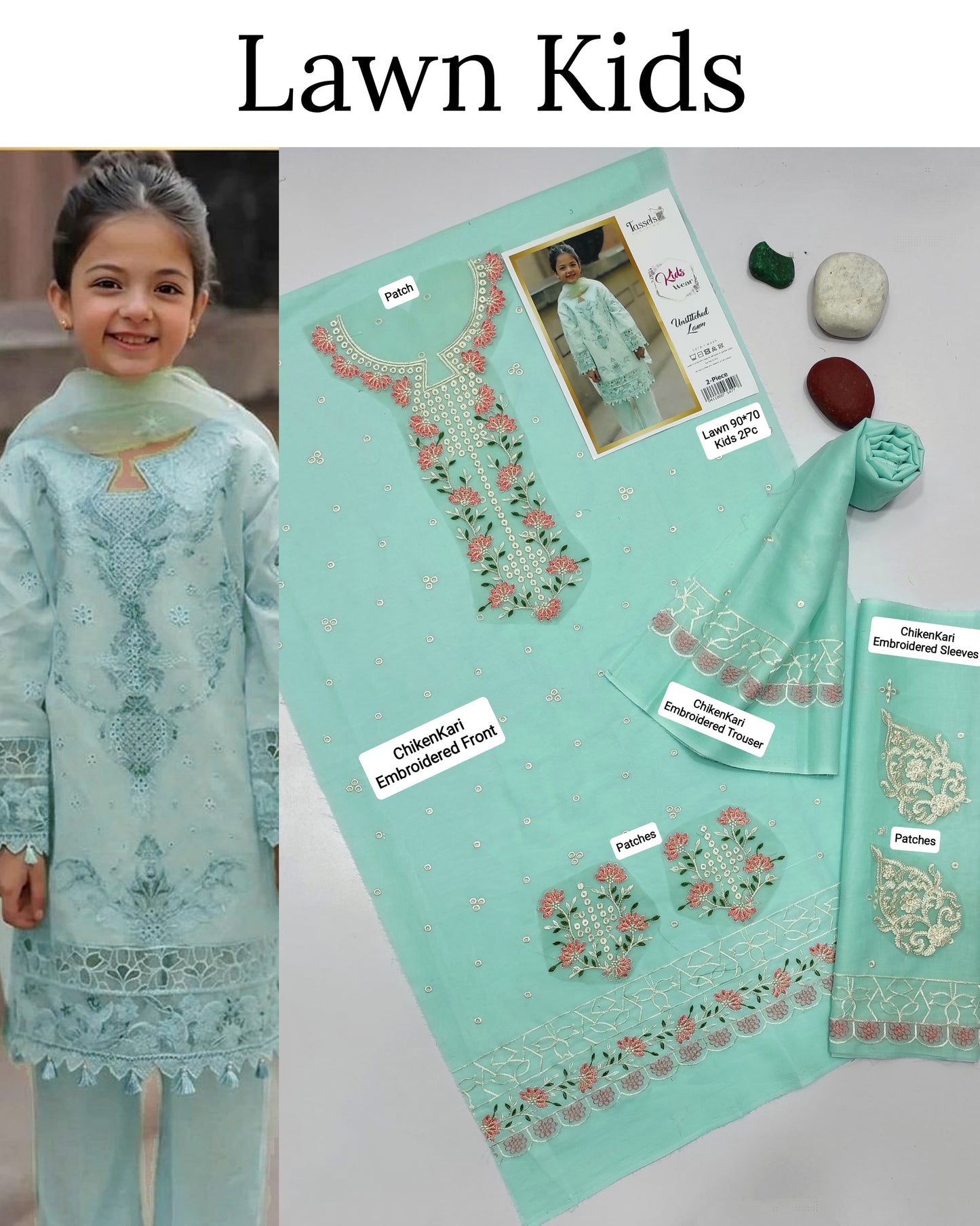 Kids Luxury Lawn 2pc