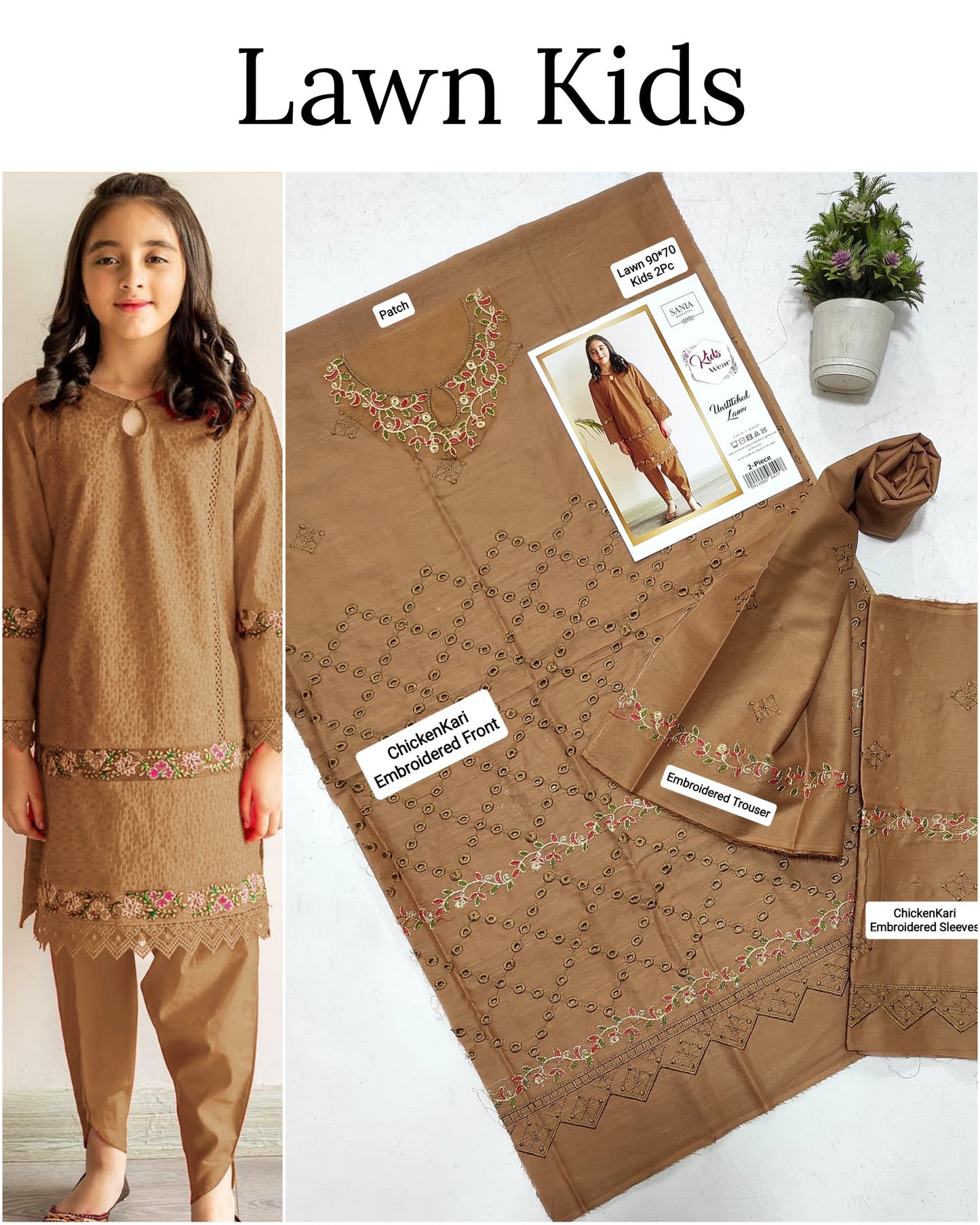 Kids Luxury Lawn 2pc