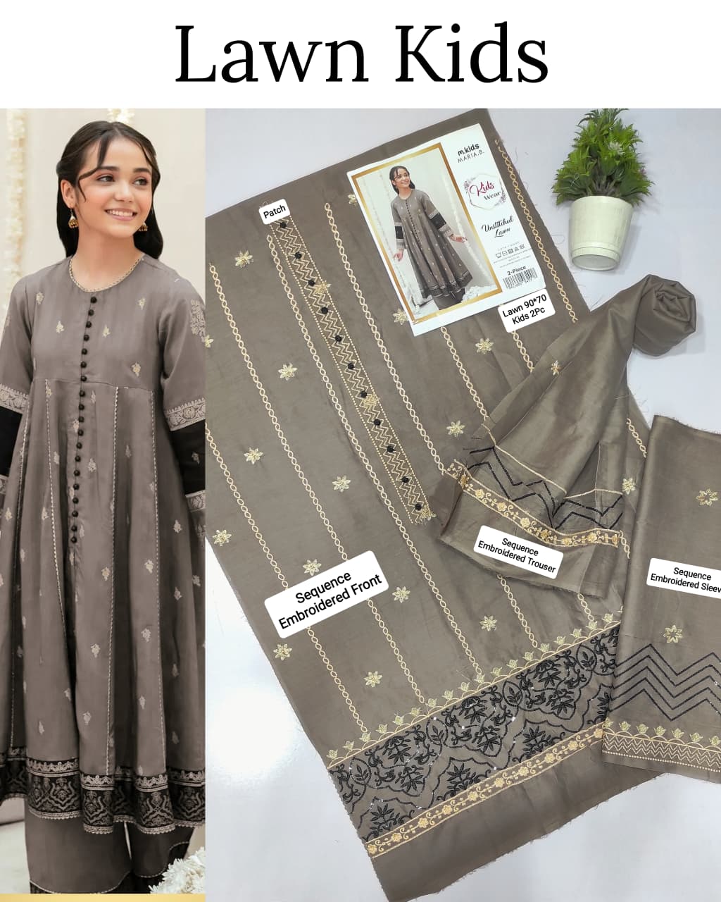 Kids Luxury Lawn 2pc