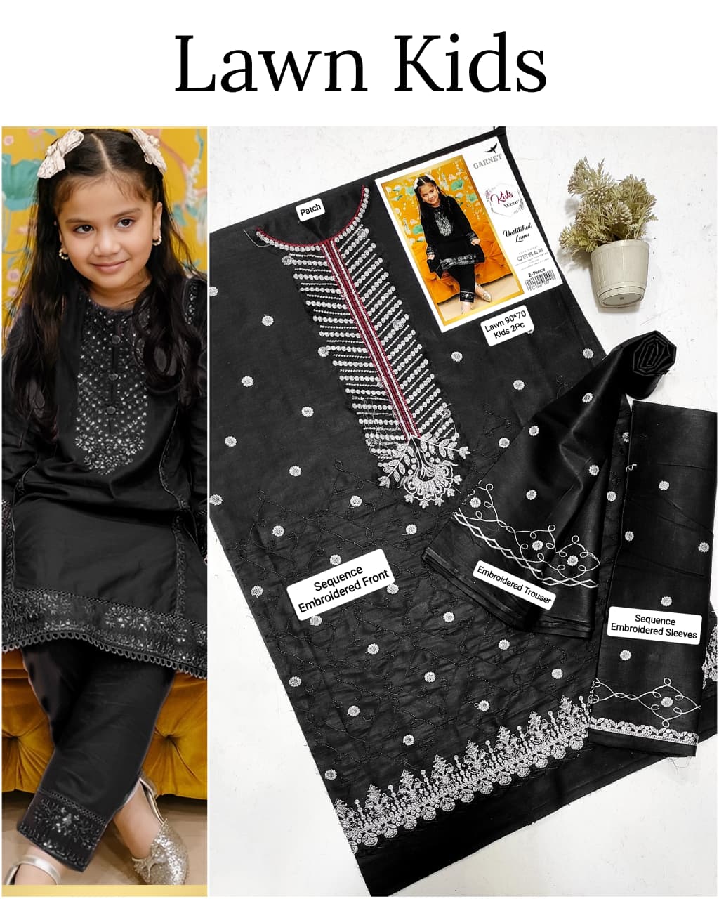Kids Luxury Lawn 2pc