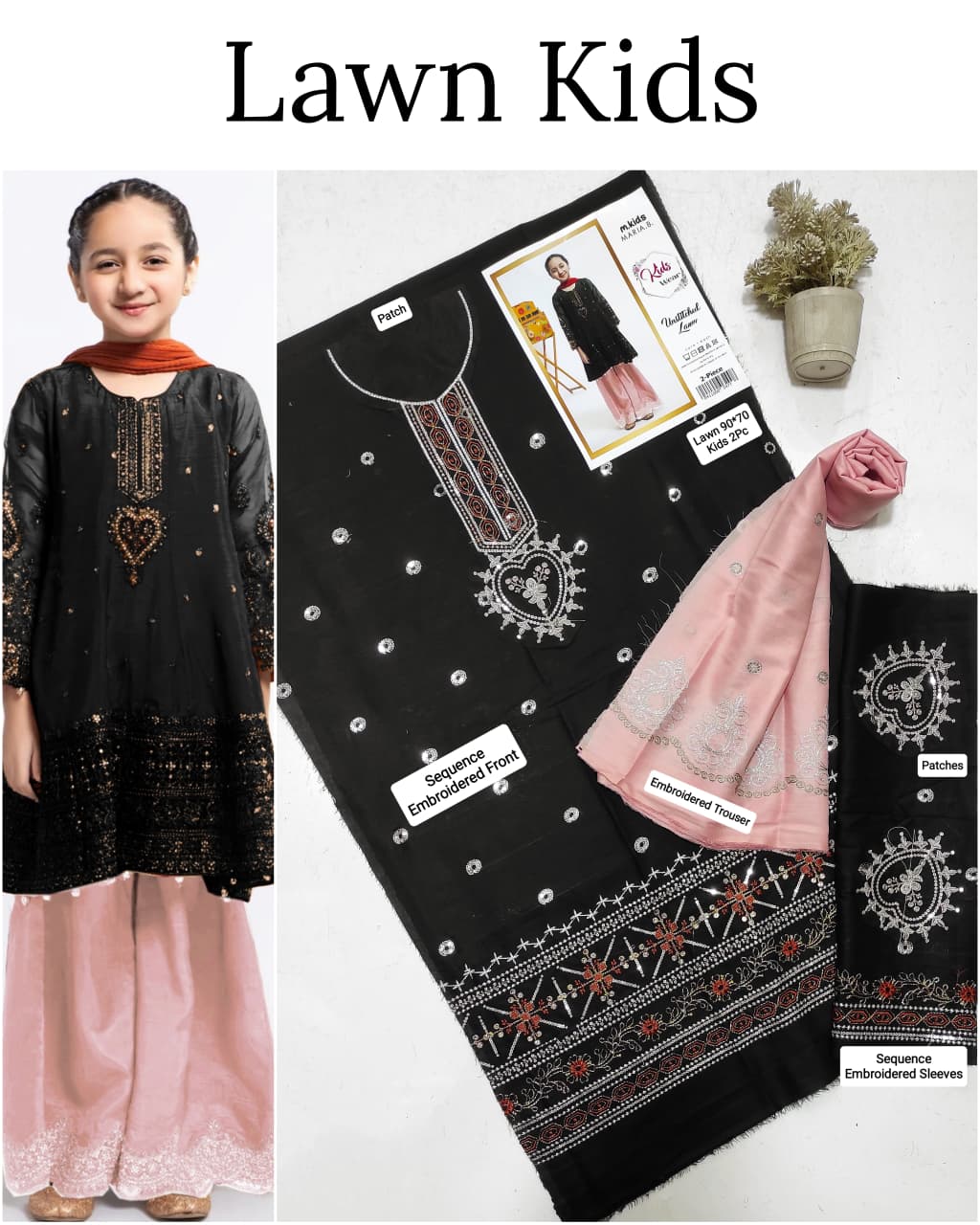 Kids Luxury Lawn 2pc