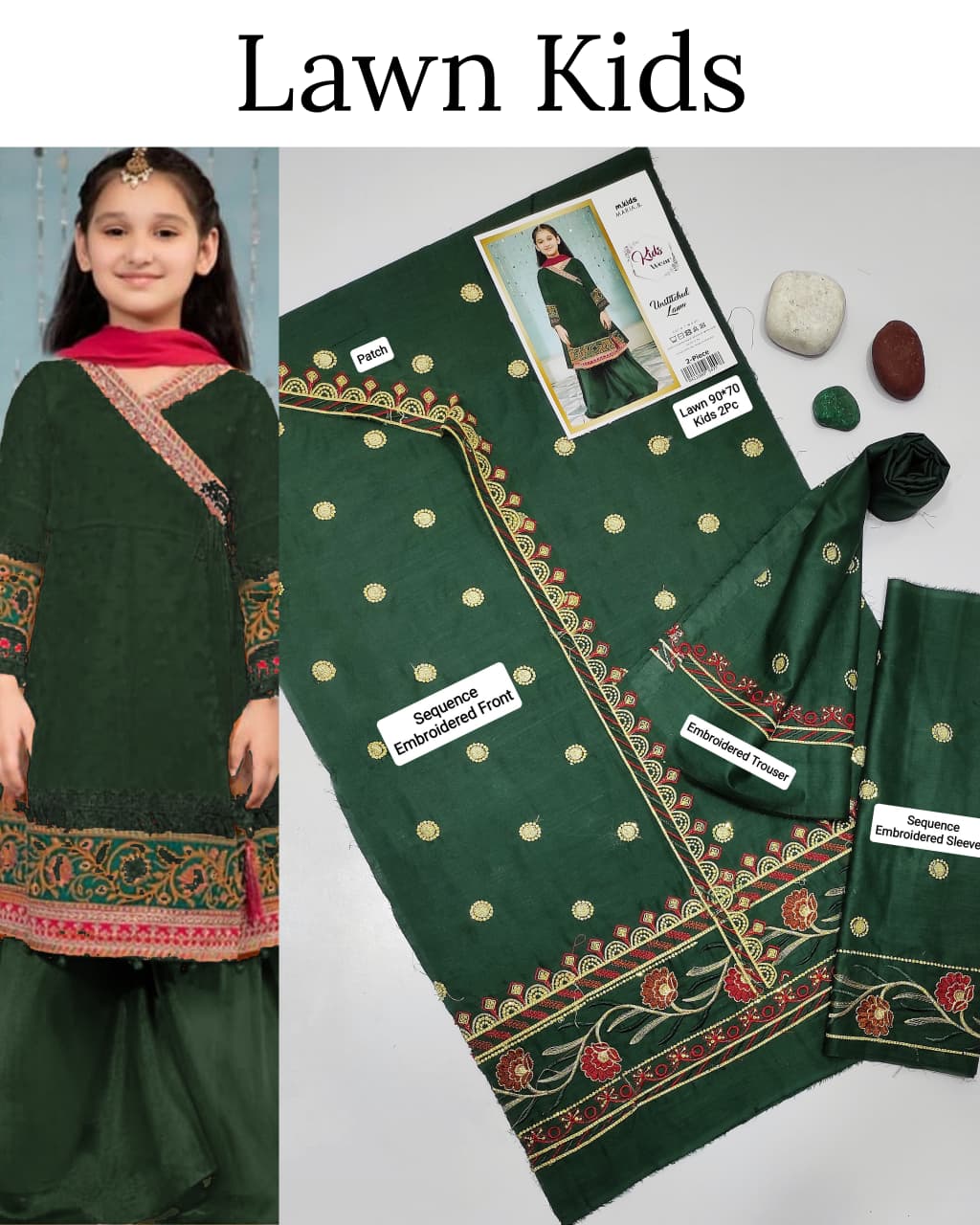 Kids Luxury Lawn 2pc