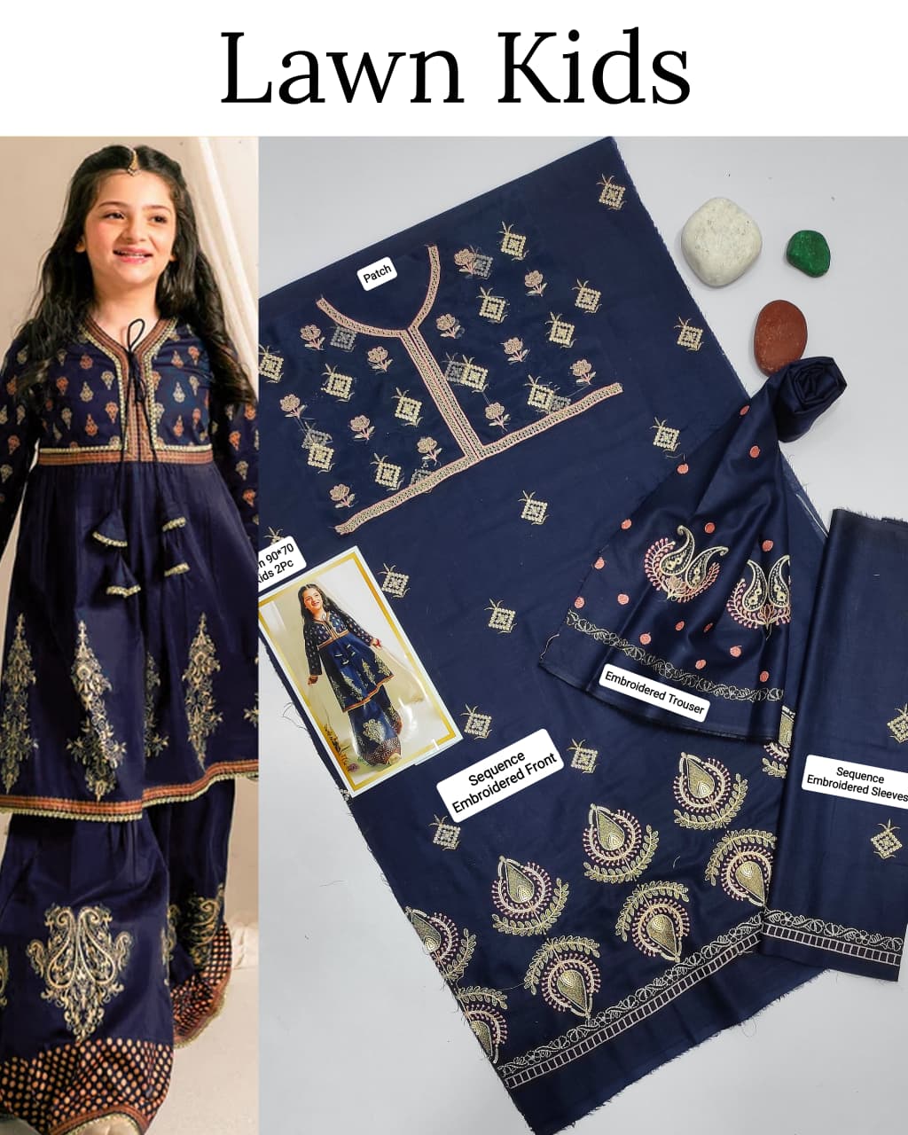 Kids Luxury Lawn 2pc