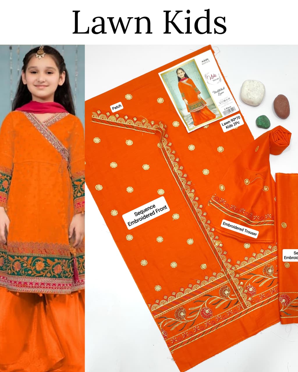 Kids Luxury Lawn 2Pc