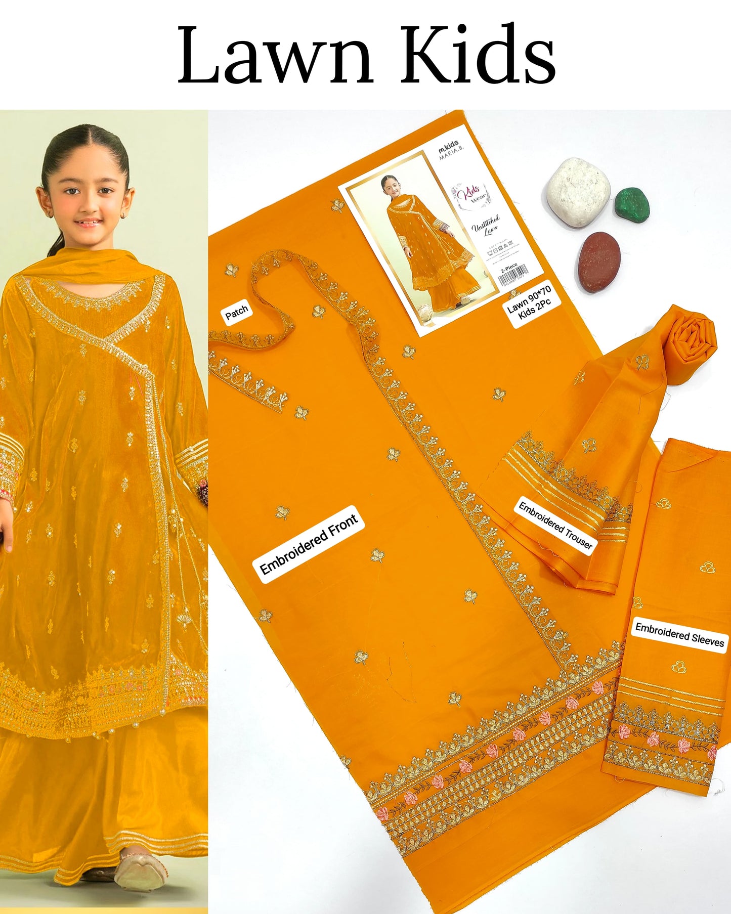 Kids Luxury Lawn 2Pc