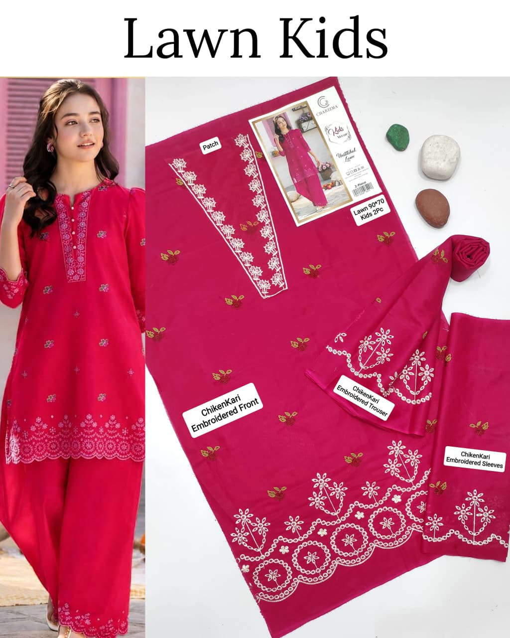 Kids Luxury Lawn 2Pc