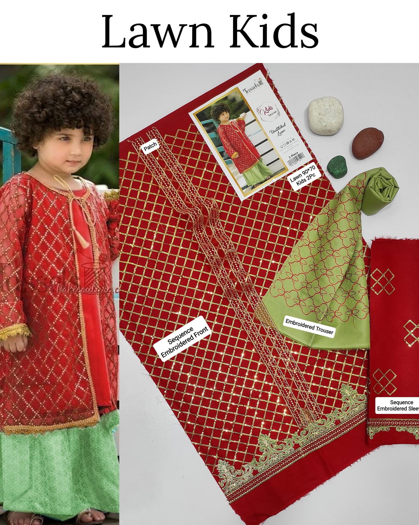 Kids Luxury Lawn 2Pc