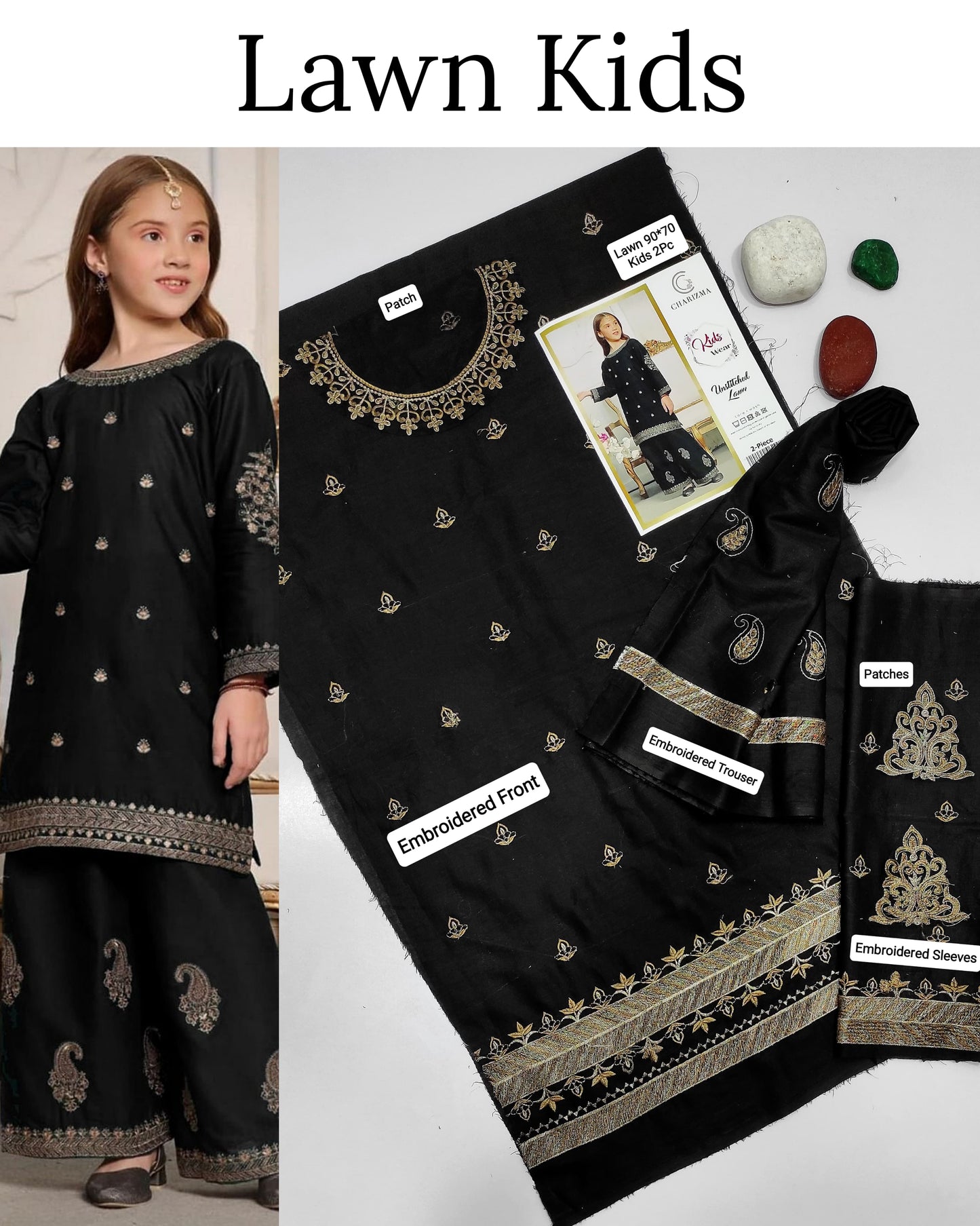 Kids Luxury Lawn 2Pc