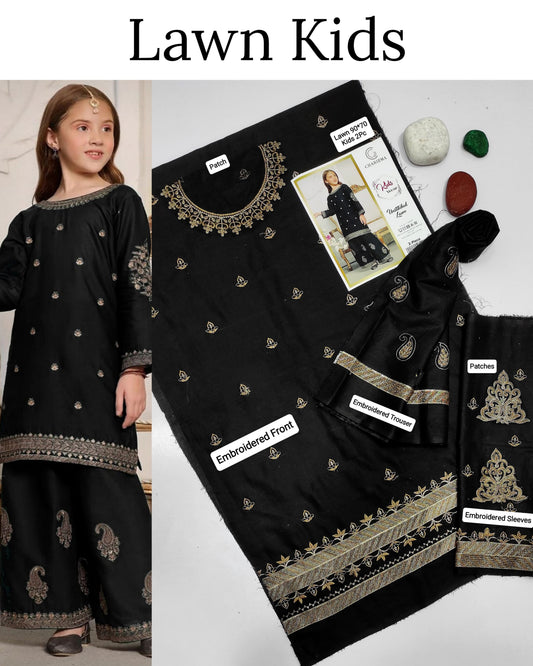 Kids Luxury Lawn 2Pc
