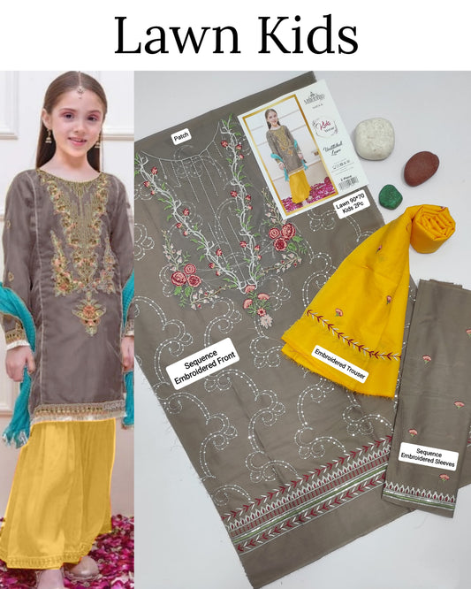 Kids Luxury Lawn 2Pc