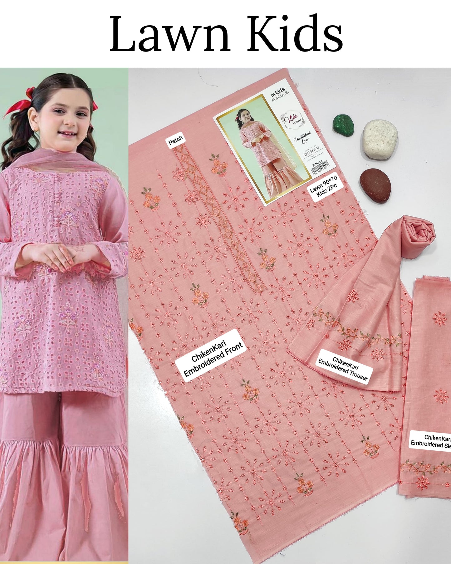 Kids Luxury Lawn 2Pc