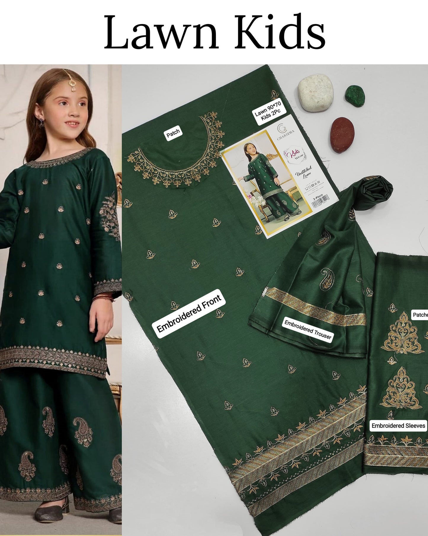 Kids Luxury Lawn 2Pc