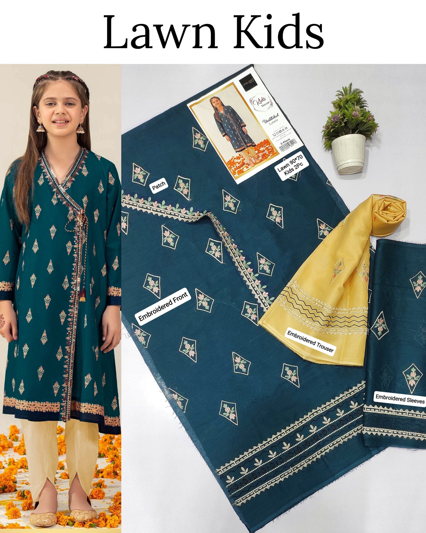 Kids Luxury Lawn 2pc