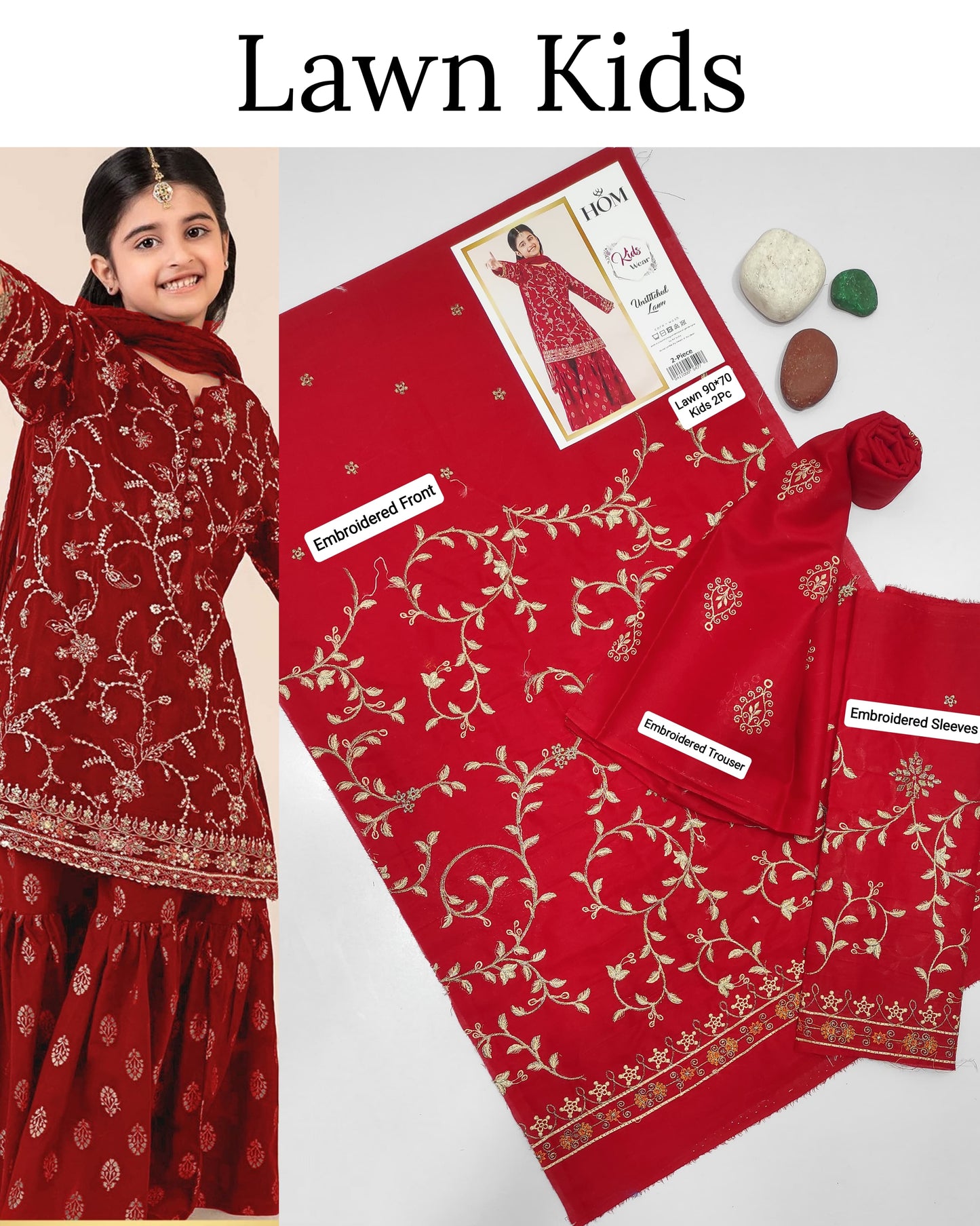 Kids Luxury Lawn 2pc