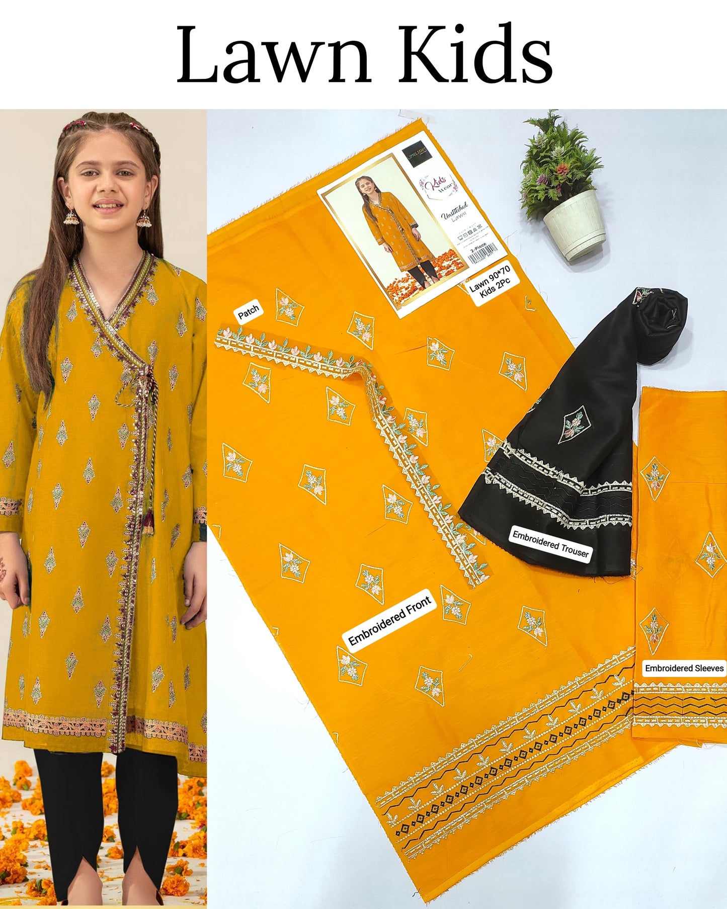Kids Luxury Lawn 2pc