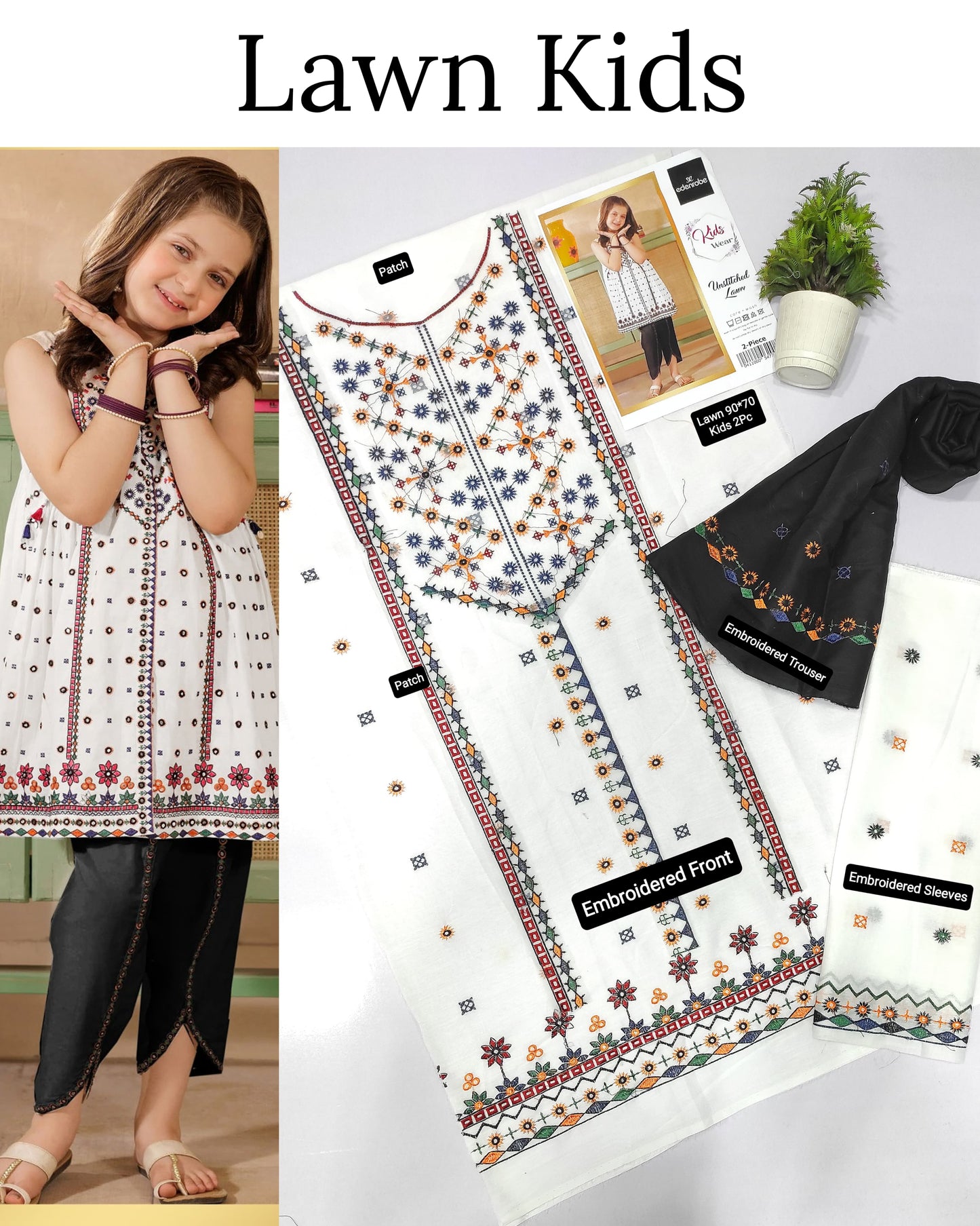 Kids Luxury Lawn 2pc