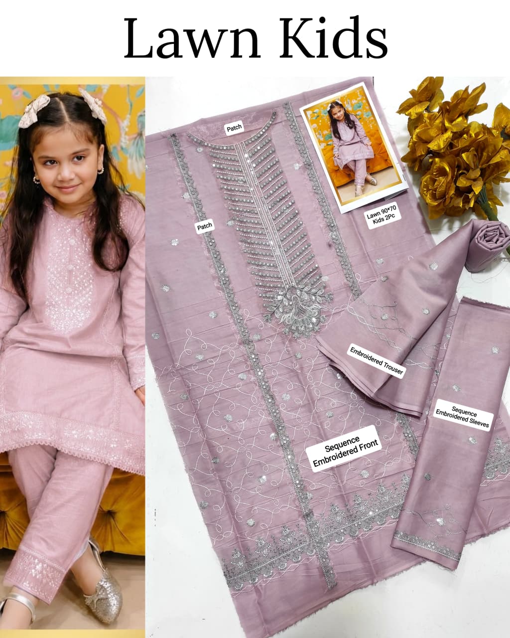Kids Luxury Lawn 2pc