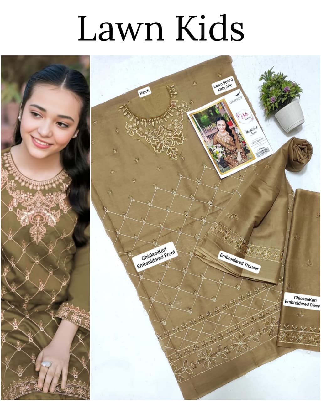 Kids Luxury Lawn 2pc