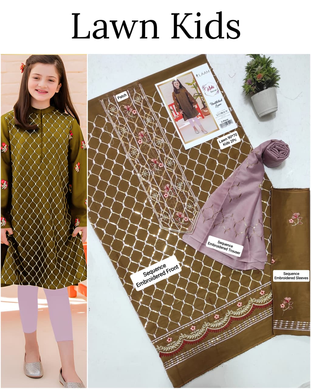 Kids Luxury Lawn 2pc
