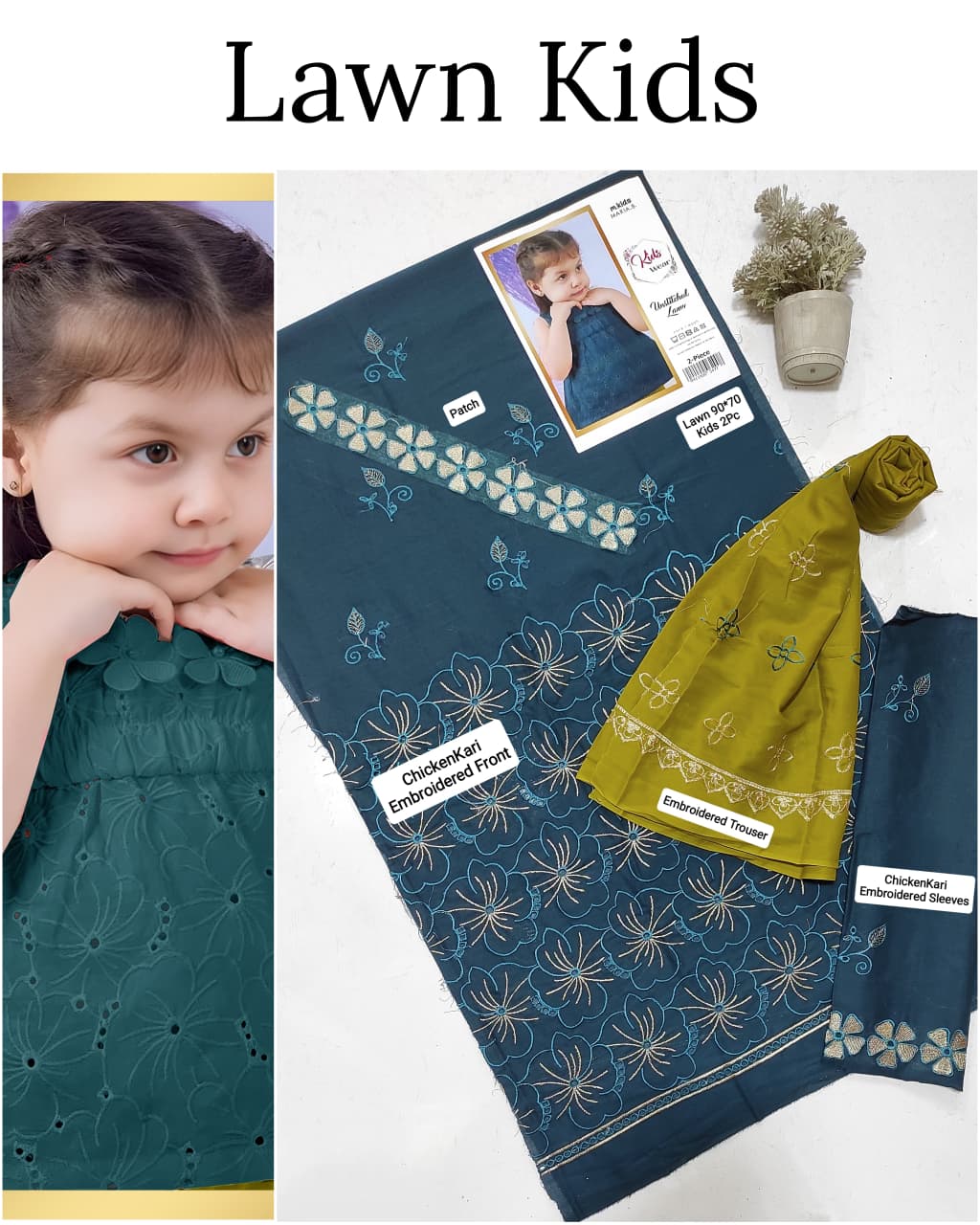 Kids Luxury Lawn 2pc