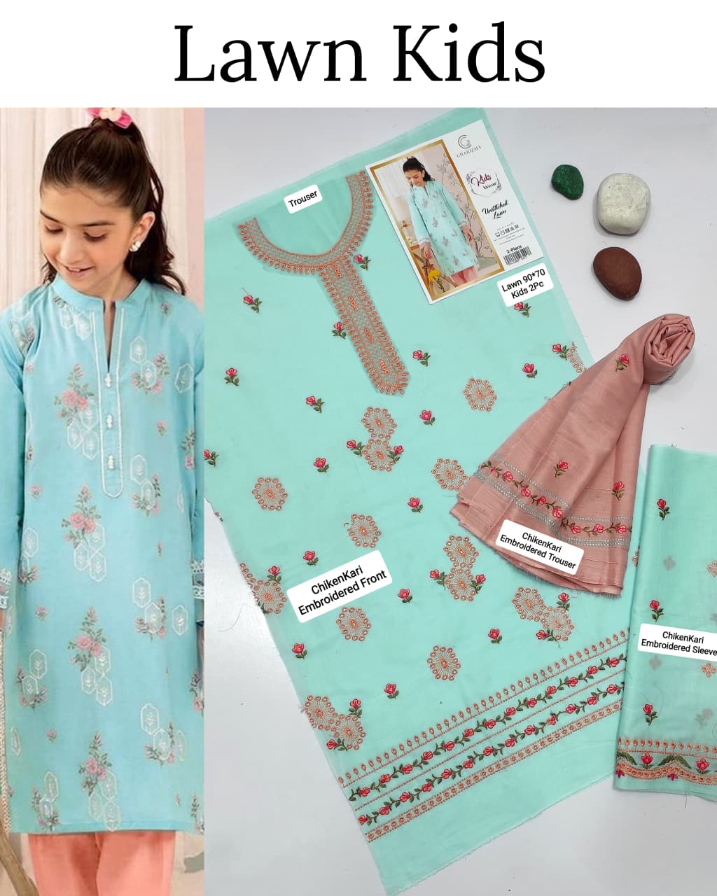 Kids Luxury Lawn 2pc