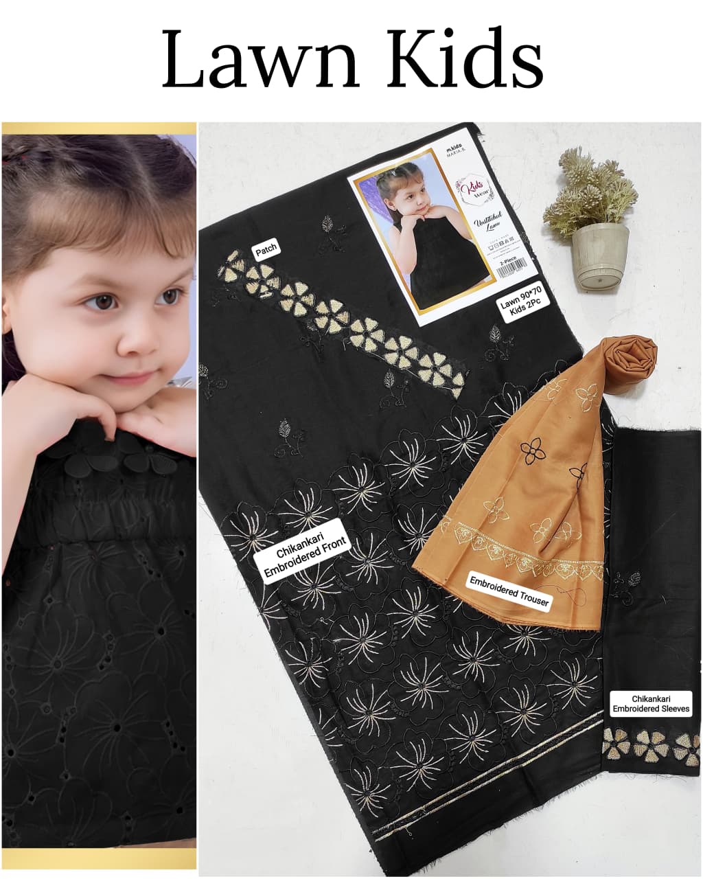 Kids Luxury Lawn 2pc