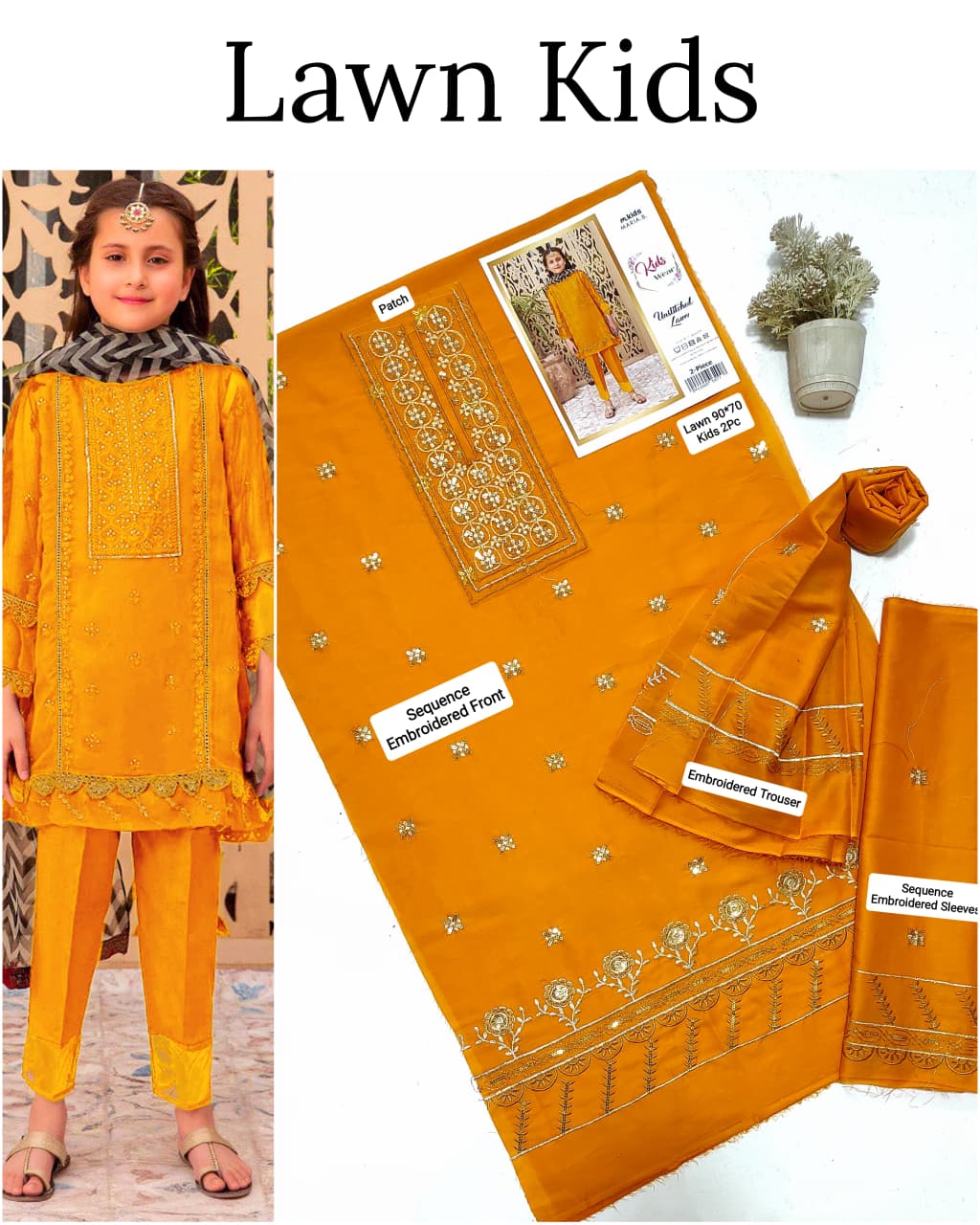 Kids Luxury Lawn 2pc
