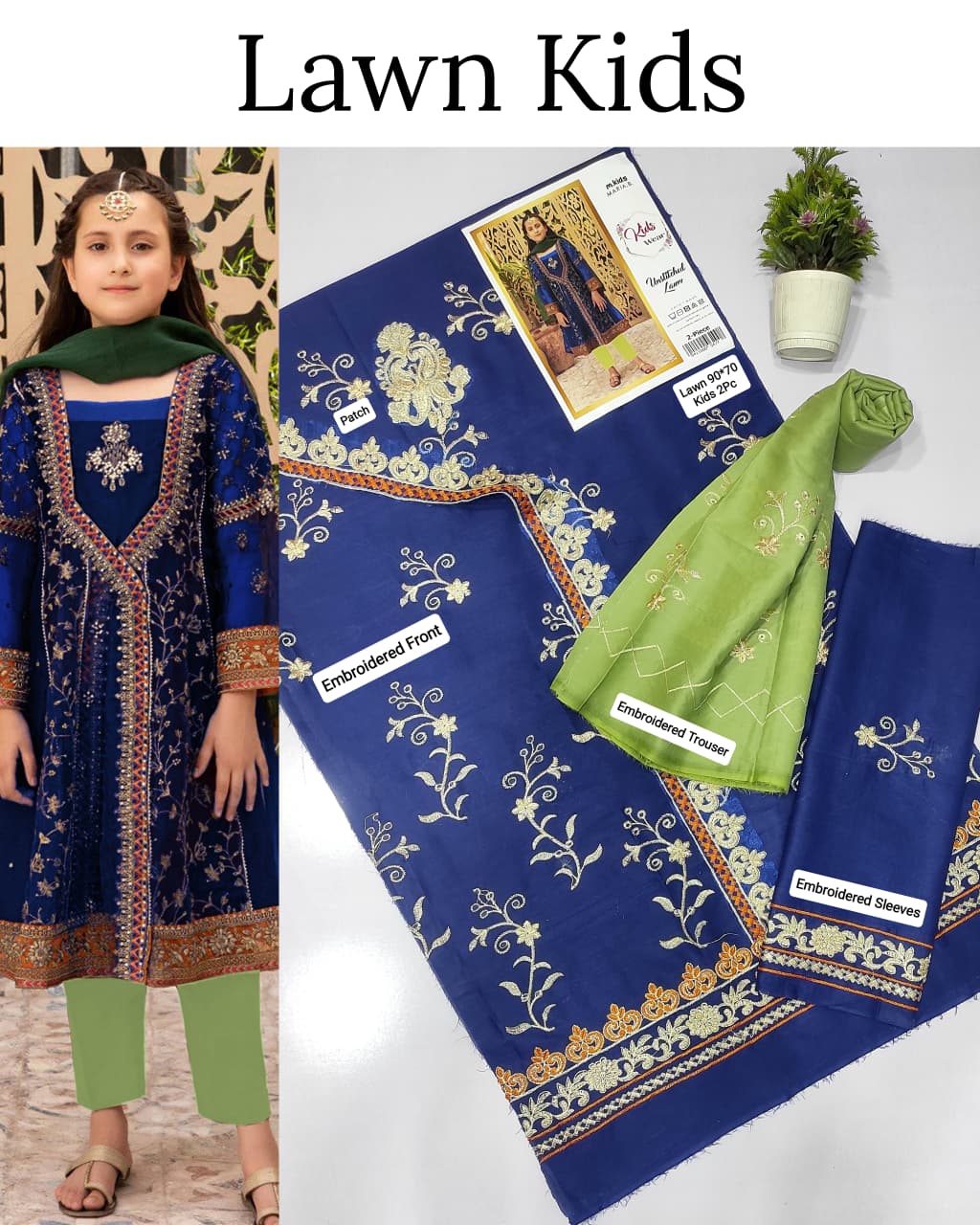 Kids Luxury Lawn 2pc