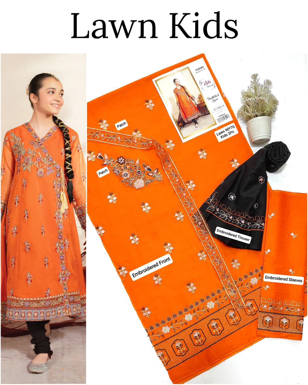 Kids Luxury Lawn 2pc