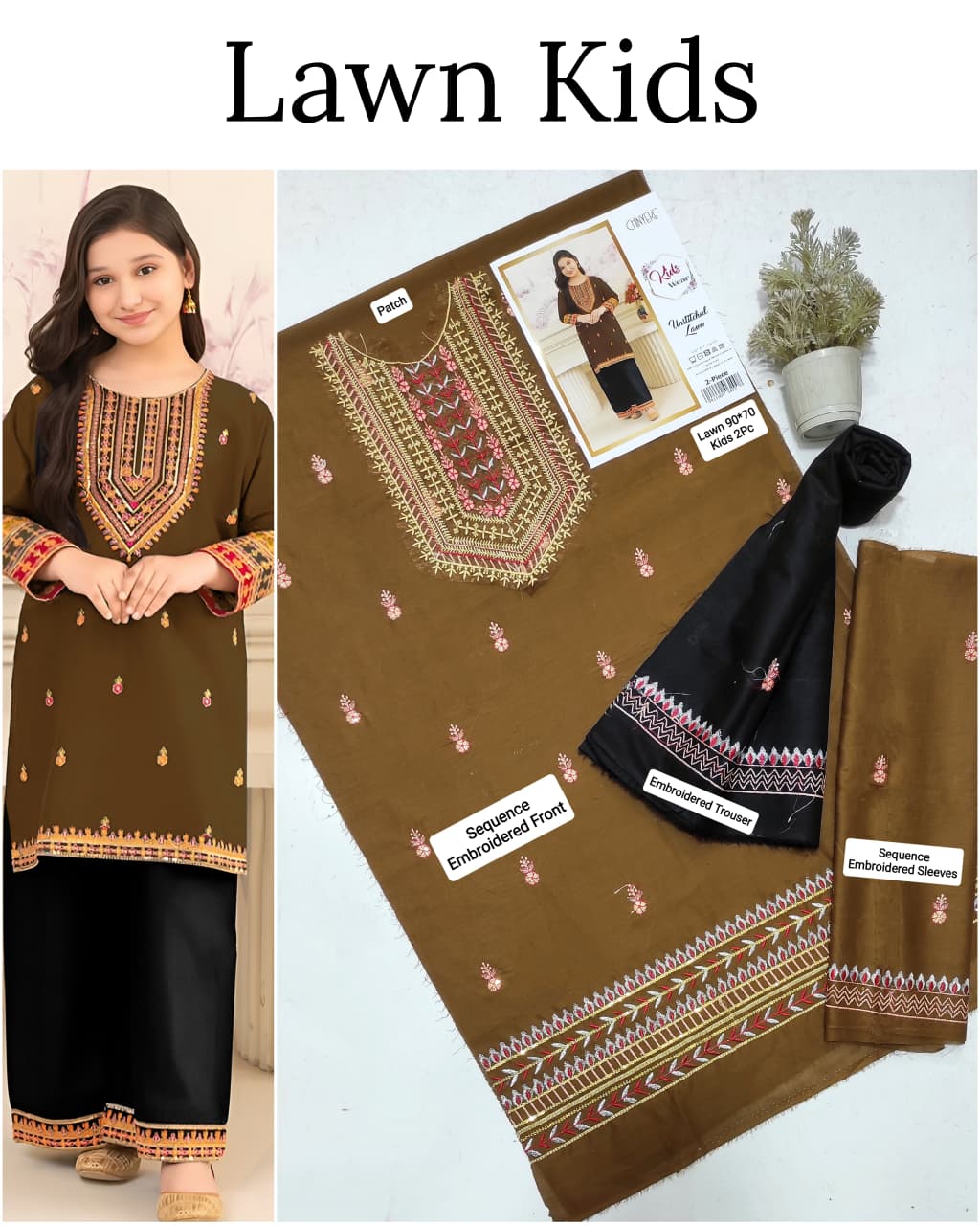 Kids Luxury Lawn 2pc