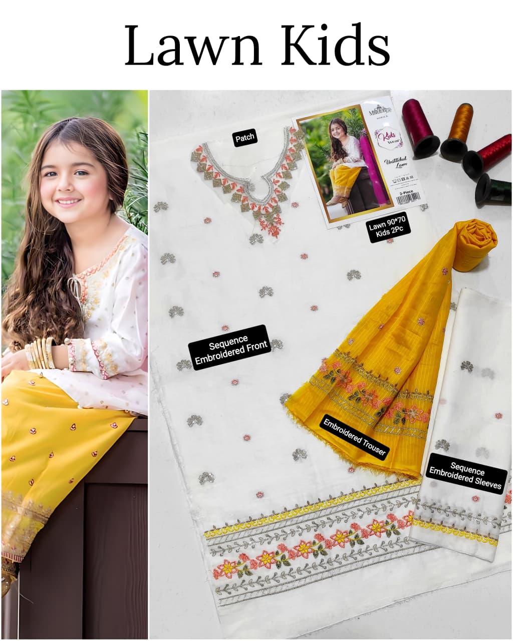 Kids Luxury Lawn 2pc
