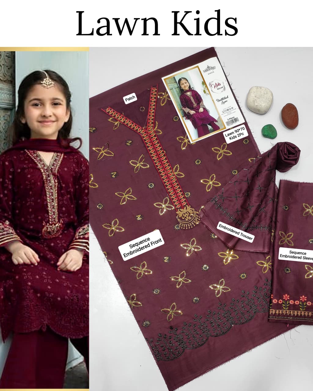 Kids Luxury Lawn 2pc