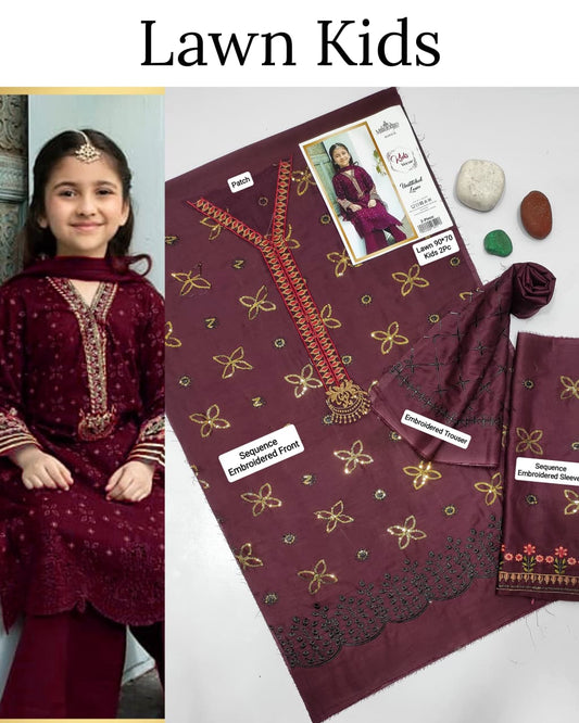 Kids Luxury Lawn 2pc