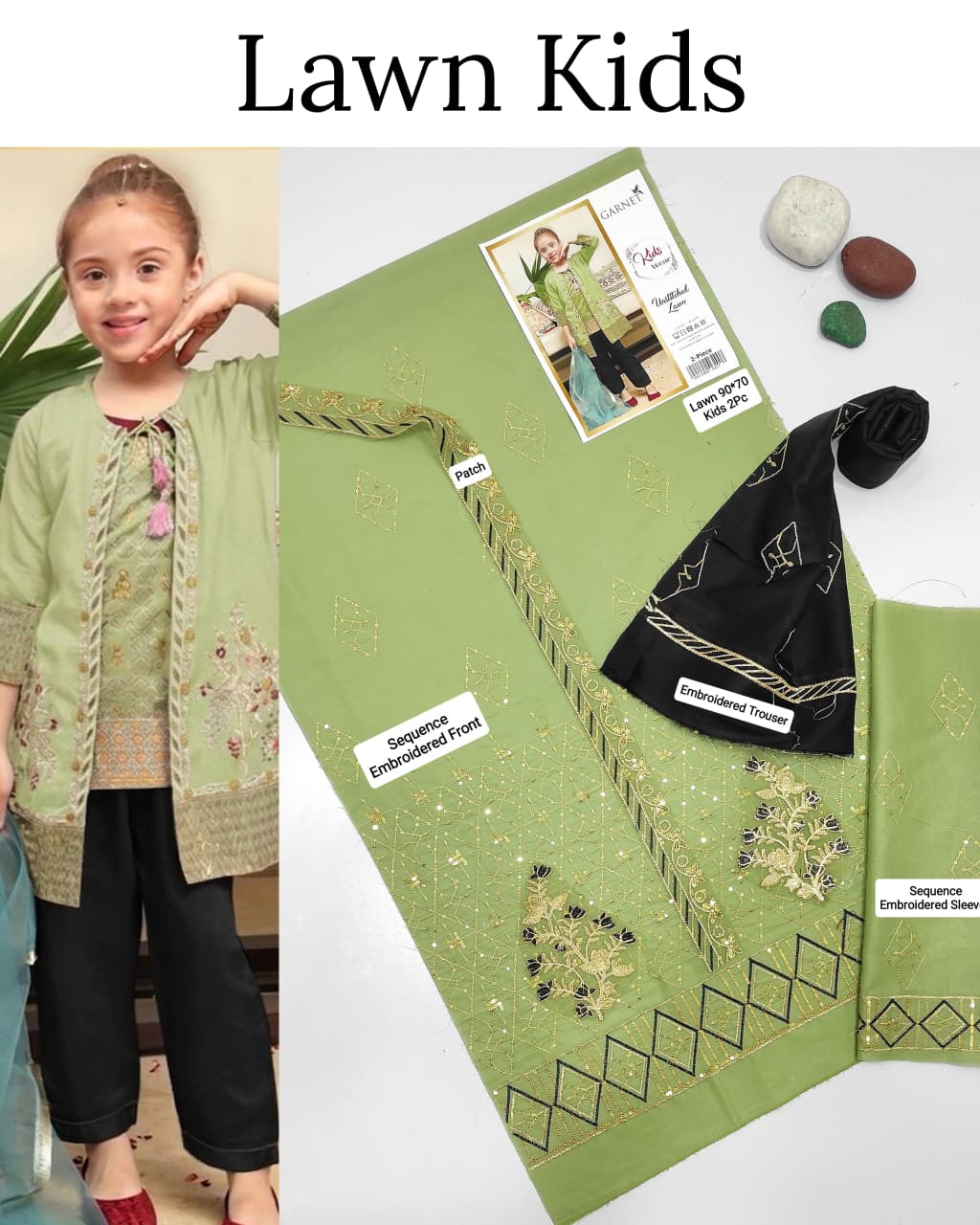 Kids Luxury Lawn 2pc