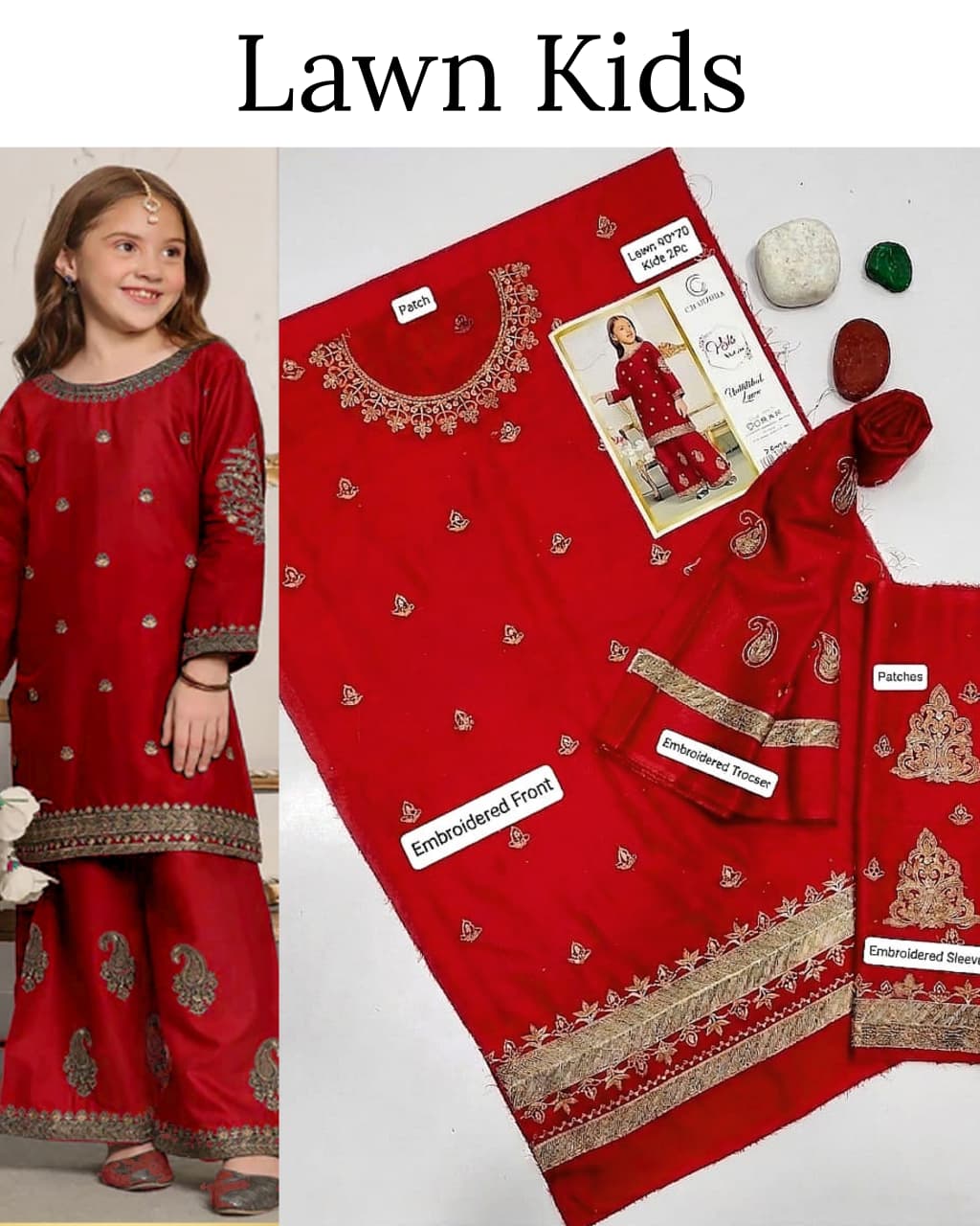 Kids Luxury Lawn 2pc