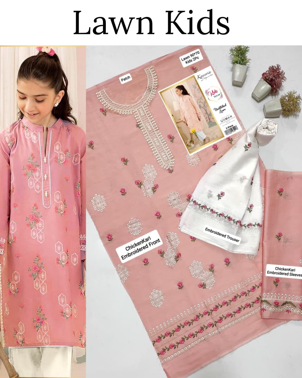 Kids Luxury Lawn 2pc