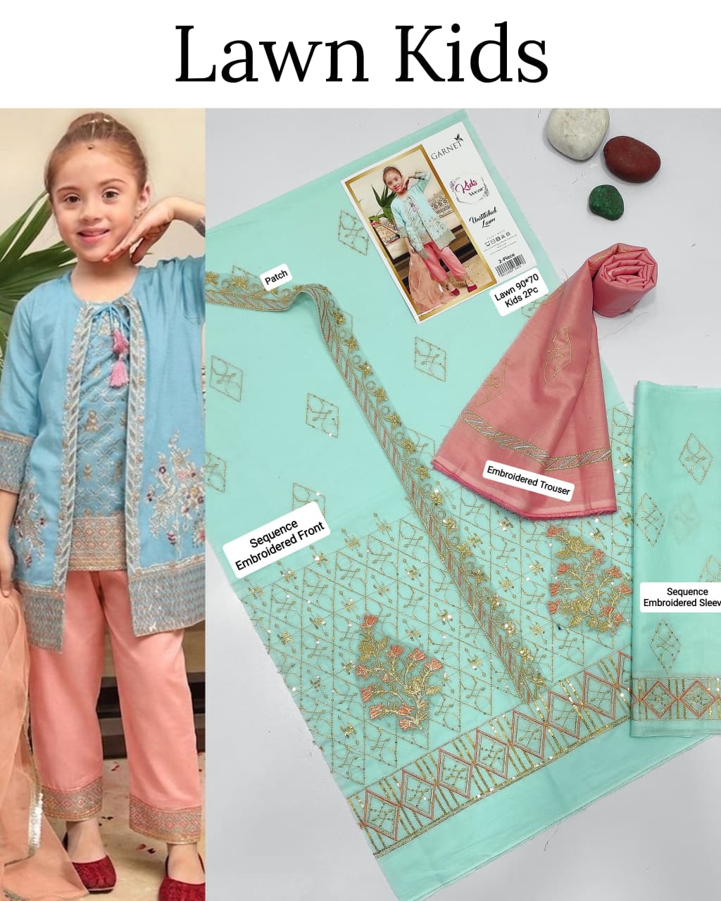 Kids Luxury Lawn 2pc