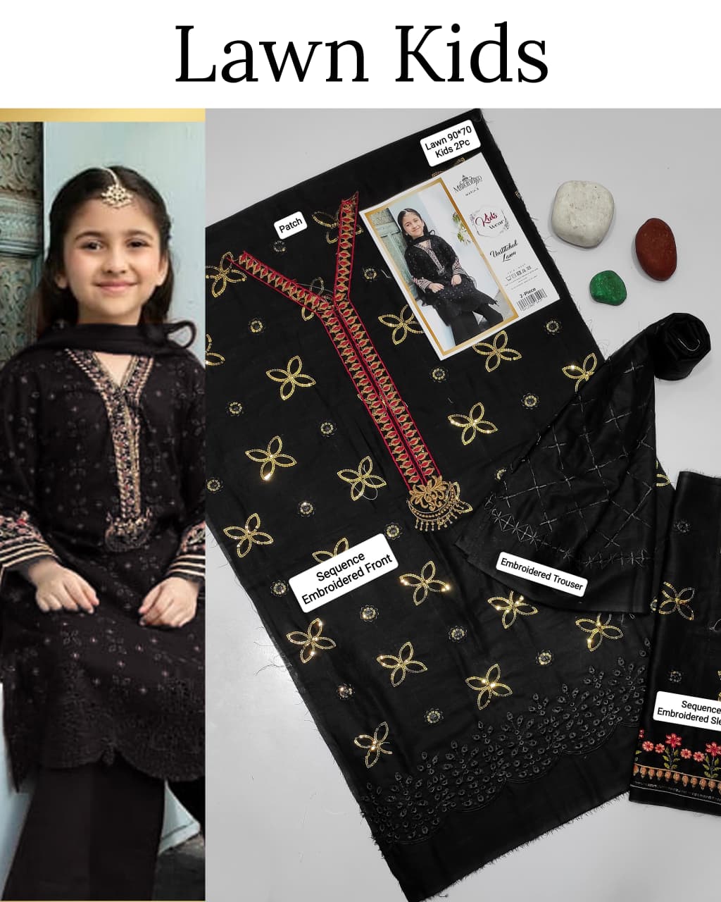 Kids Luxury Lawn 2Pc