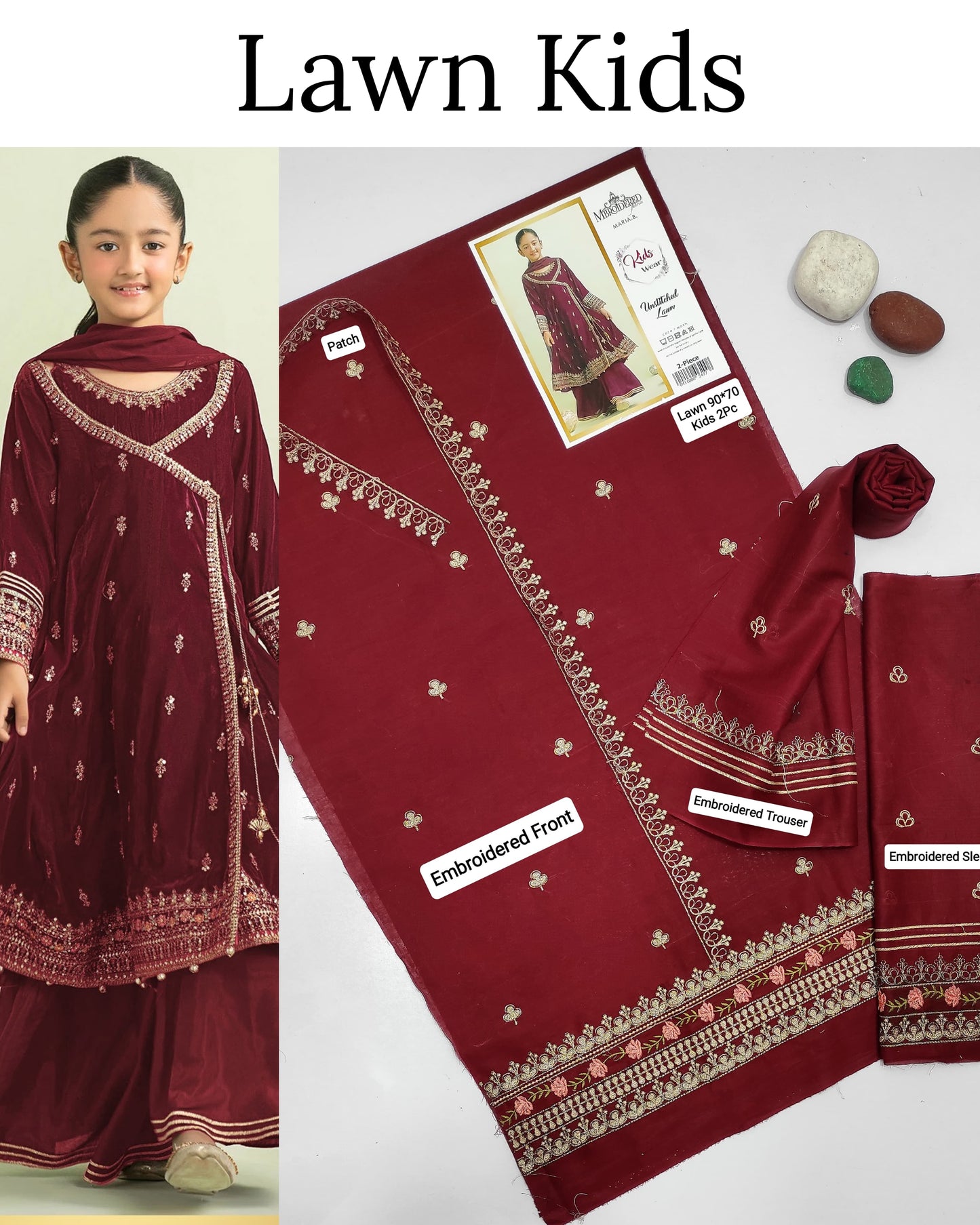 Kids Luxury Lawn 2Pc