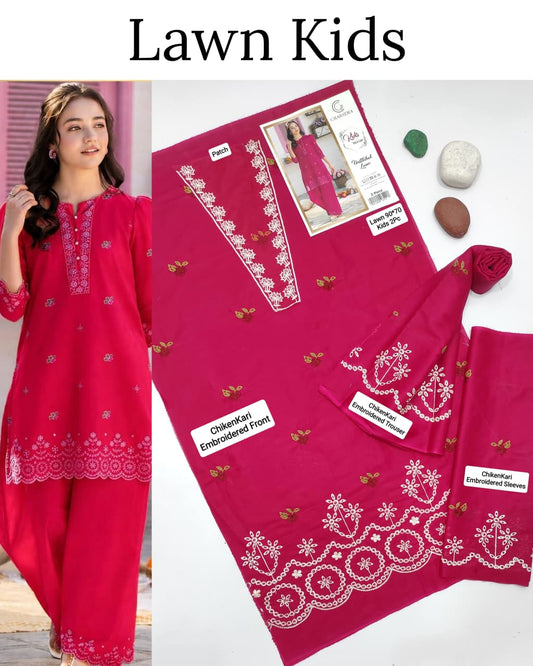 Kids Luxury Lawn 2Pc